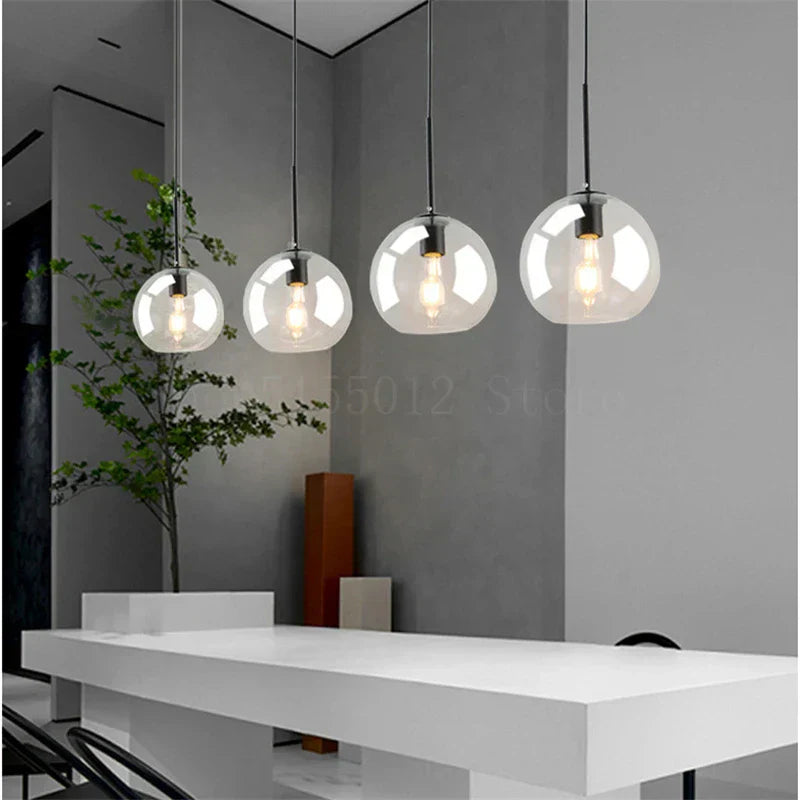 DecorBites™ Glass Ball LED Pendant Lights for Chic Home Decor and Lighting