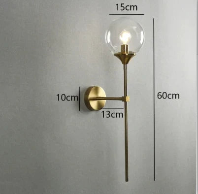 DecorBites™ مصباح حائط زجاجي ذهبي LED داخلي للمطبخ والحمام