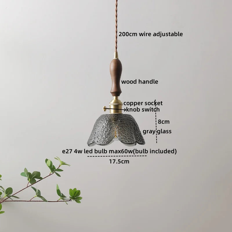 DecorBites™ Glass Copper LED Pendant Lights for Modern Style Dining Kitchen Bedroom