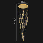 Modern Crystal Staircase Chandelier Pendant Light