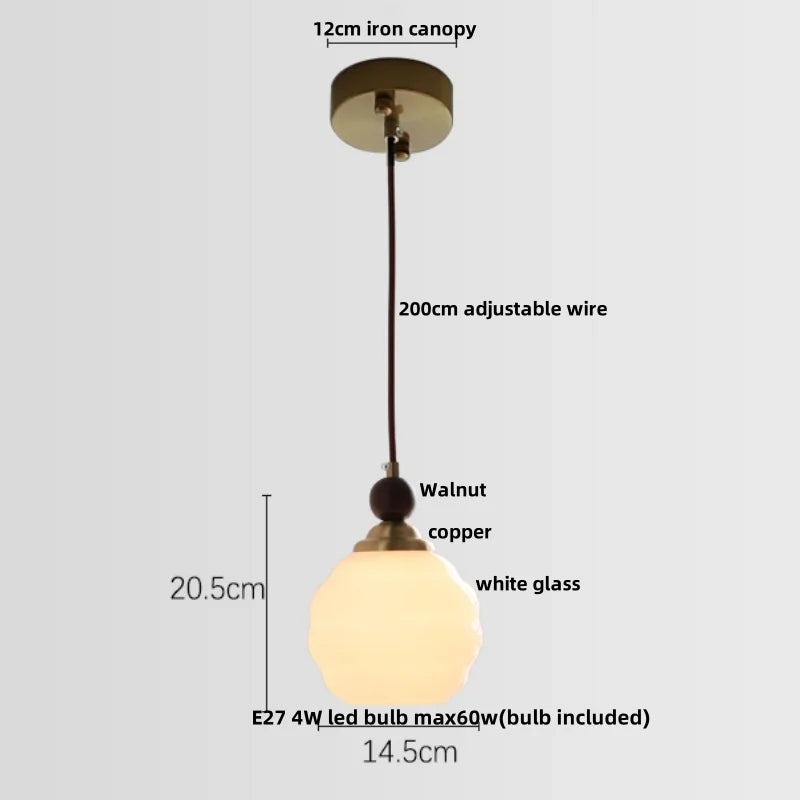 DecorBites™ Clear Glass LED Pendant Light Bar Dining Room Decor Hang Lamp Luminaire