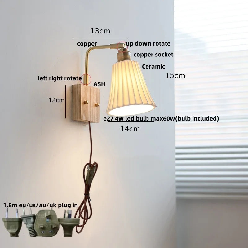 DecorBites™ Ceramic LED Wall Sconce Rotatable Modern Vanity Light