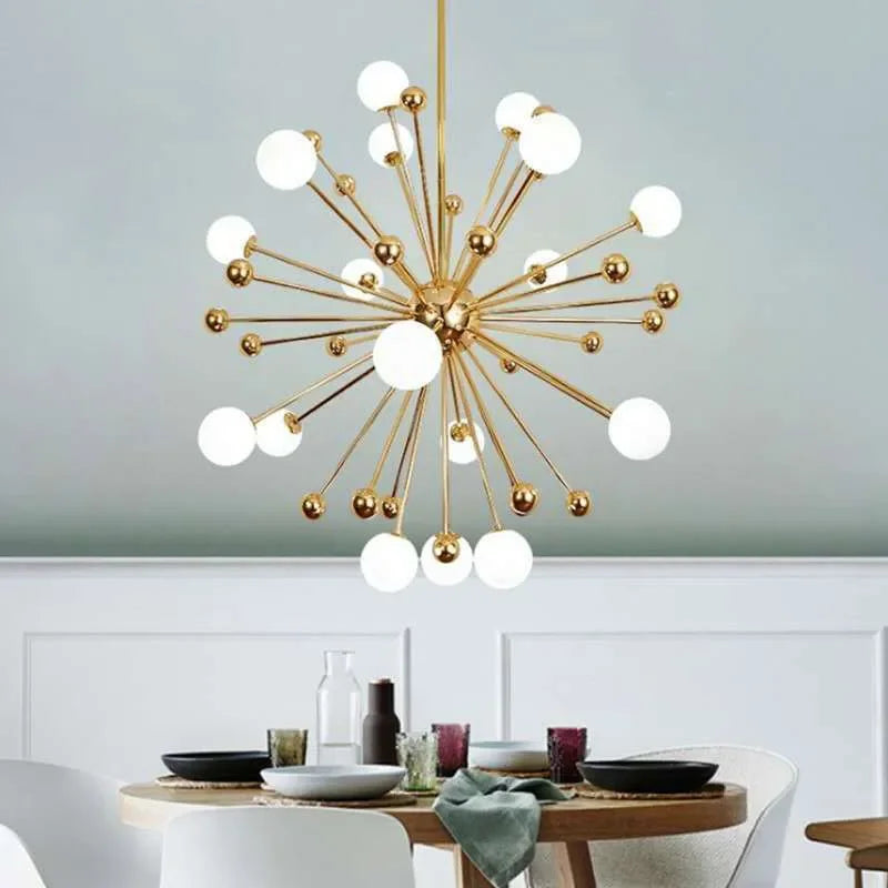 مصباح زجاجي متدلي ذهبي بتقنية LED من DecorBites™‎ للإضاءة الداخلية العصرية