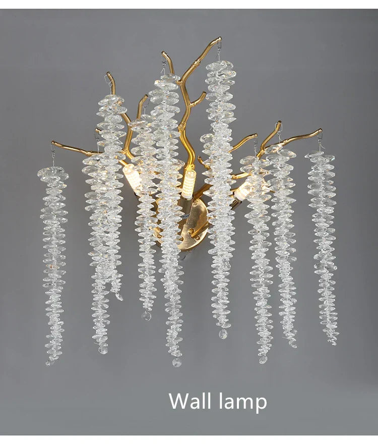 DecorBites™ Crystal Tassel Ceiling Chandelier for Luxe Living Room, Hall, and Restaurant Decor