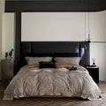 طقم مفروشات DecorBites™ Leopard الفاخر: غطاء لحاف حريري ناعم من الليوسيل والقطن، طقم شراشف، أكياس وسائد
