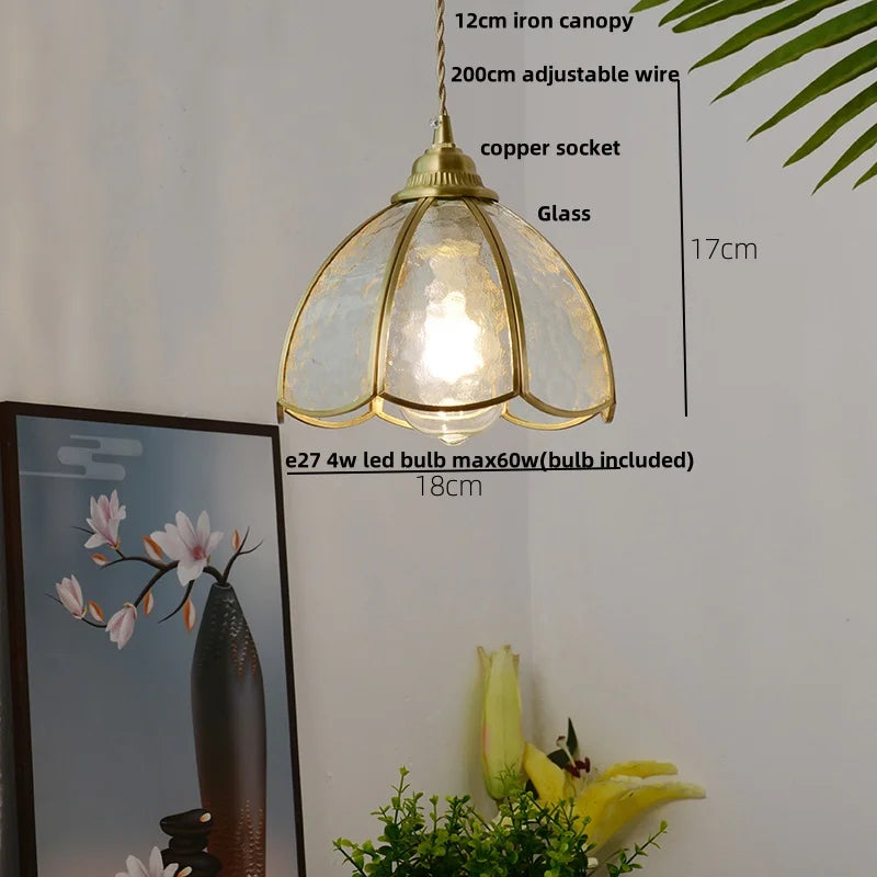 DecorBites™ Blue Glass LED Pendant Lamp - Nordic Modern Hanging Light
