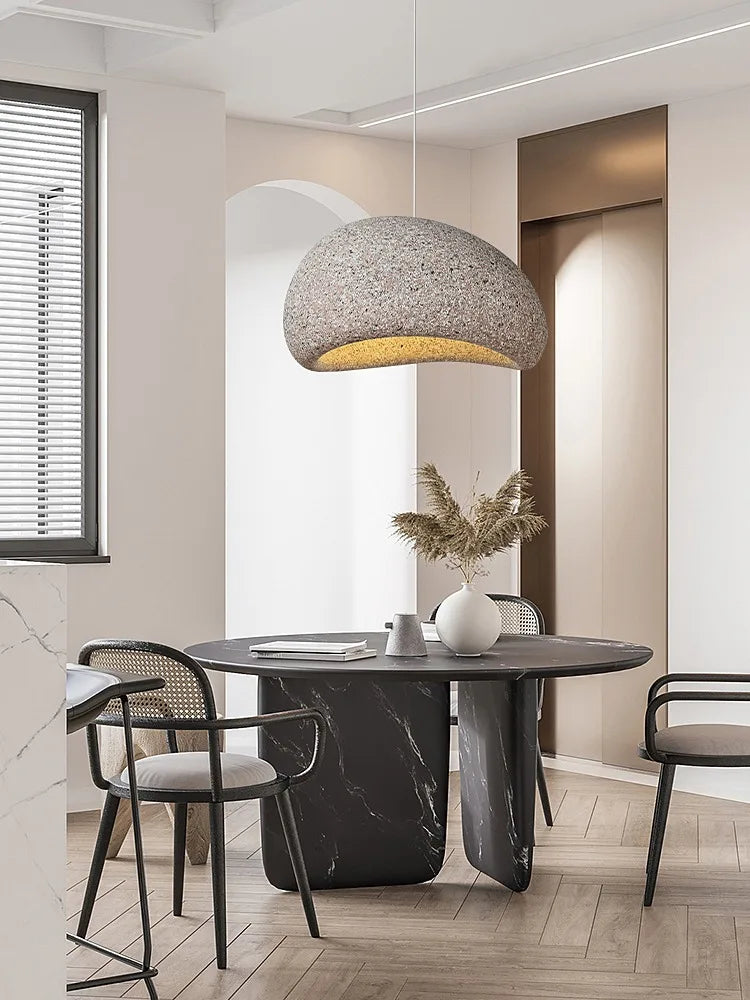 DecorBites™ مصباح معلق ليد ياباني بتصميم وابي سابي، ثريا حديثة بسيطة لغرفة المعيشة وغرفة النوم