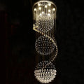 DecorBites™ Crystal LED Chandelier: Modern Spiral Fixture for Dining, Living Room, Bedroom, Staircase