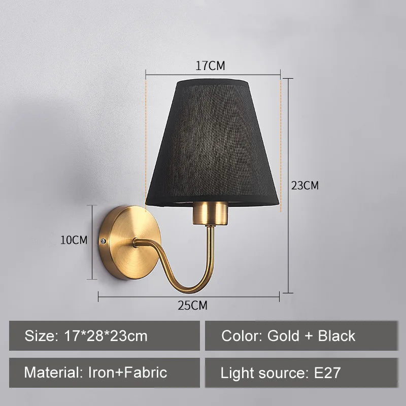 DecorBites™ Cloth LED Wall Lamp, Modern Bedroom Bedside Sconce Light Luminaire