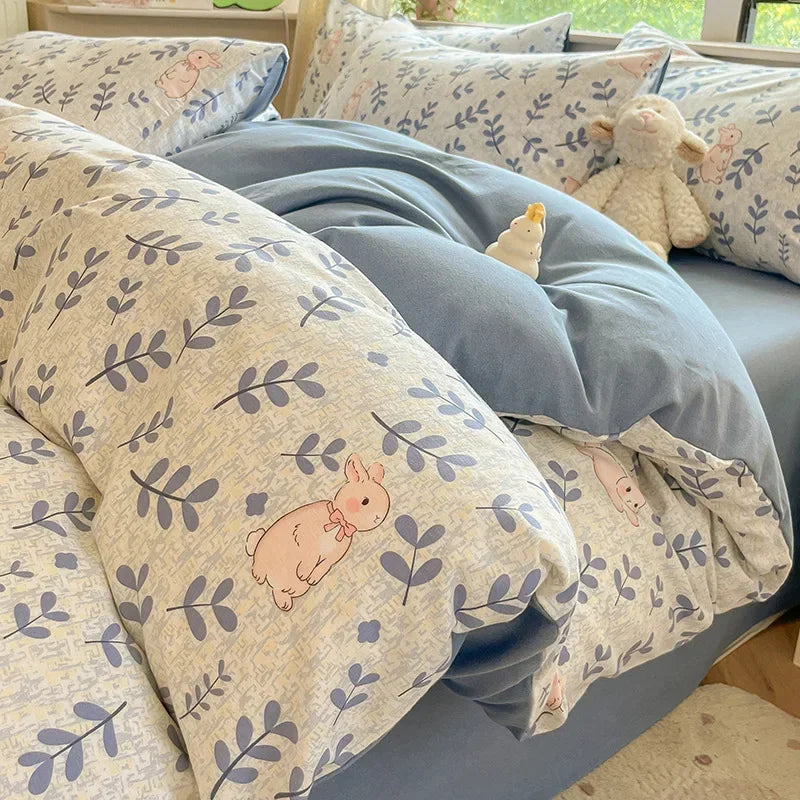 DecorBites™ Cozy Cotton Bedding Set: 160X210cm Quilt Cover for Adults, Warm & Soft Duvet Cover
