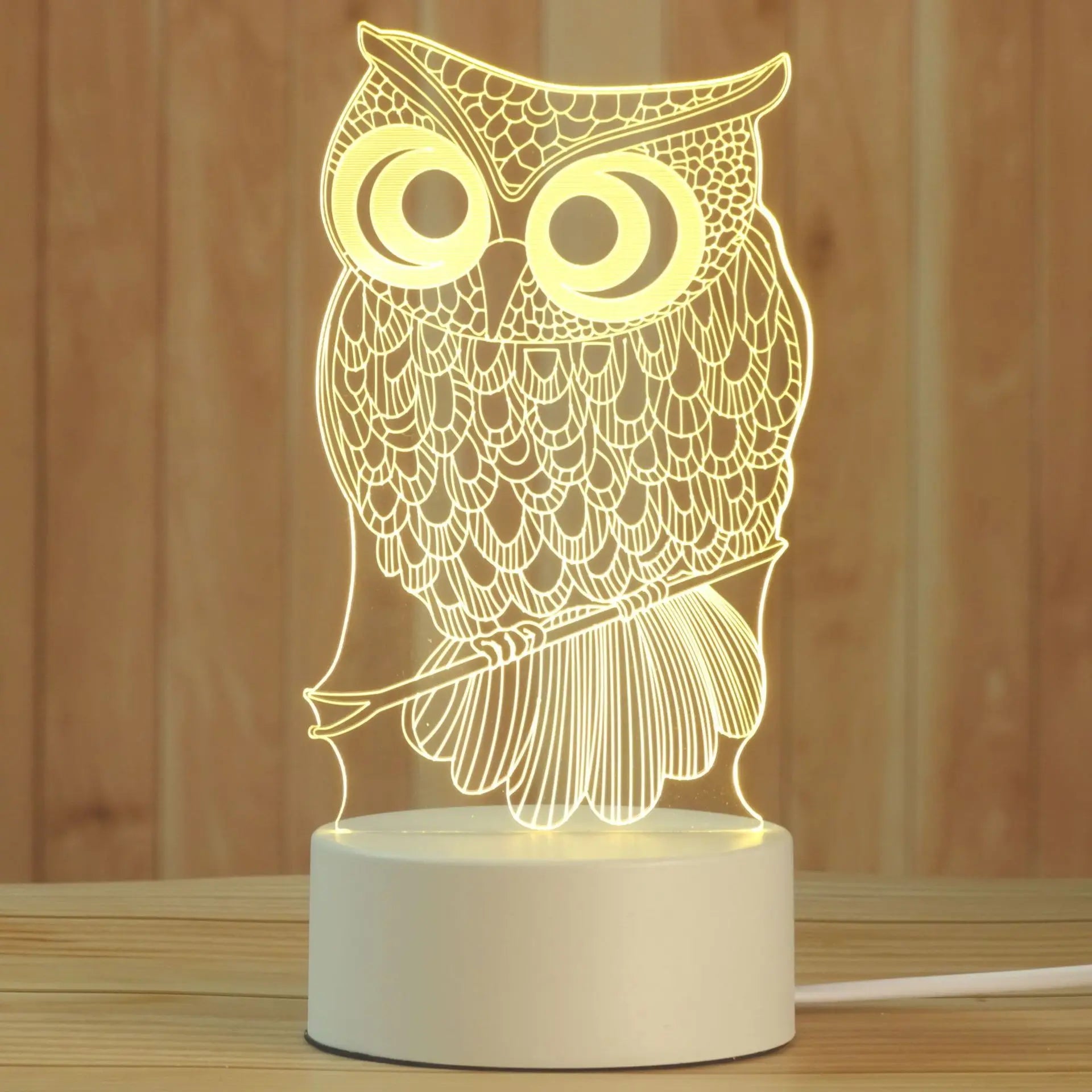 DecorBites™ 3D Acrylic Night Lamp | Boys Girls Gift Decor Bedroom Table Light