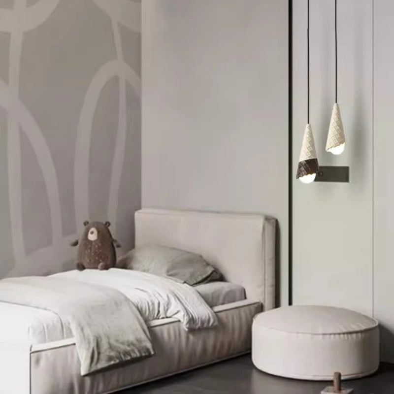 Ceramic Ice Cream Pendant Light for Nursery & Kids Room