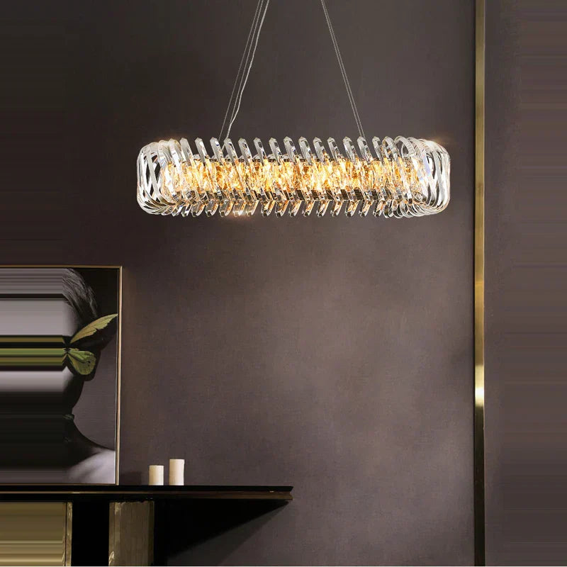 ثريا DecorBites™ الذهبية LED - صيحة جديدة لغرفة المعيشة لعام 2025