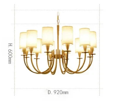 DecorBites™ Copper Ceiling Chandelier for Living Room Kitchen Bedroom Lighting