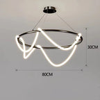 Modern Linear Stainless Steel LED Pendant Light