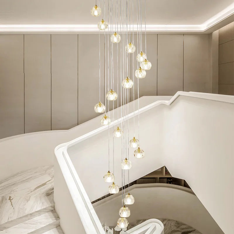 DecorBites™ Crystal Stair Football Shaped Chandelier with G9 Lights