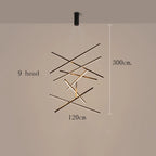 Modern Black Multi-Light LED Pendant Chandelier