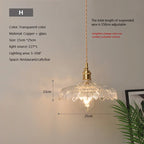 Nordic Glass Pendant Light in Brown and Polished Chrome