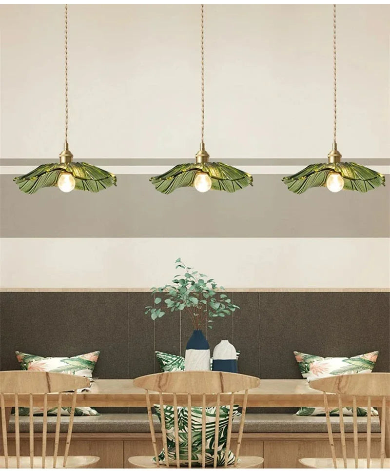 Vintage Flower Glass Pendant Light