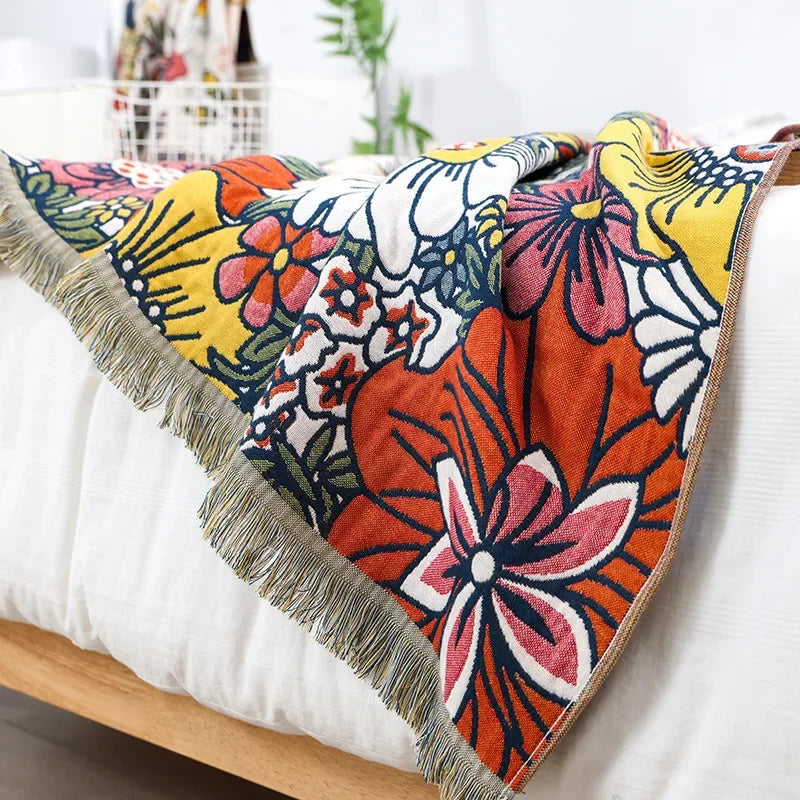 DecorBites™ Gauze Flower Bath Towel 80x160cm - Quick-Drying & Absorbent