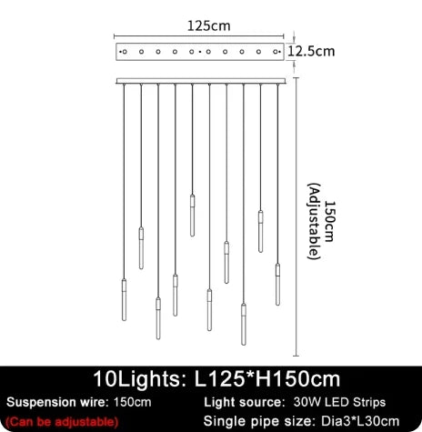 DecorBites™ ثريا LED: مصباح سقف متدلي عصري للدرج والمطبخ لتزيين المنزل