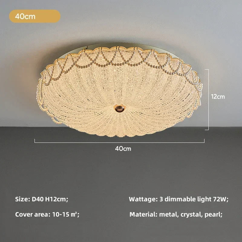 DecorBites™ Crystal Dimmable LED Ceiling Light for Modern Bedroom Decor