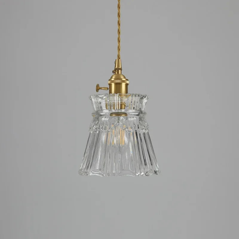 Modern White Glass Flower Pendant Light