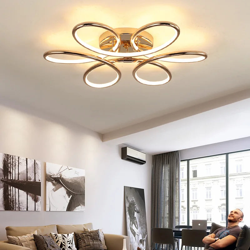 DecorBites™ Golden Aluminum Ceiling Lights for Living Bedroom Kitchen Children's Room