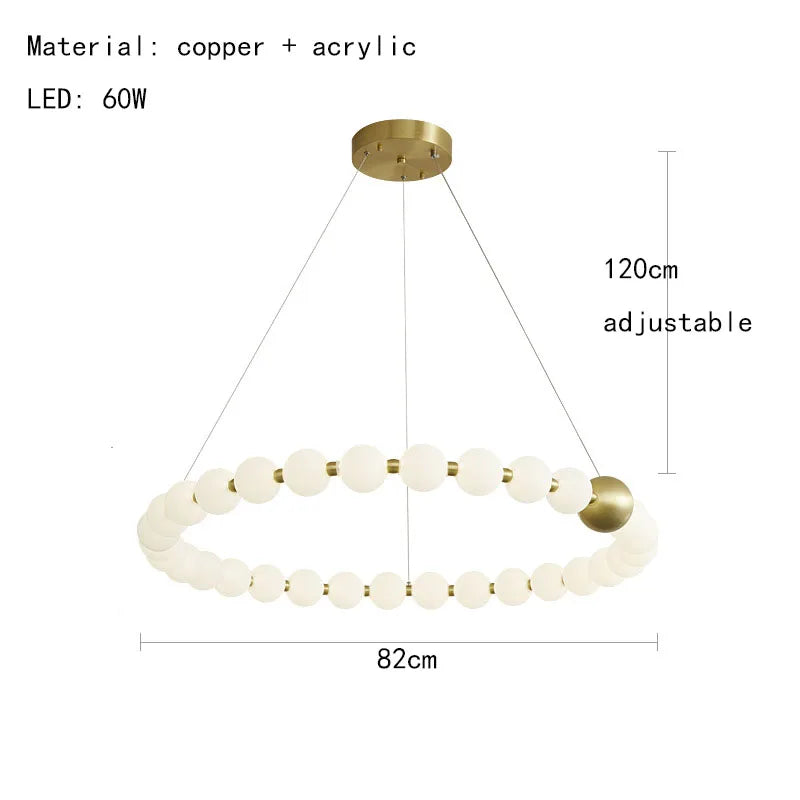 DecorBites™ Acrylic LED Chandelier: Modern Living Room Pendant Lamp