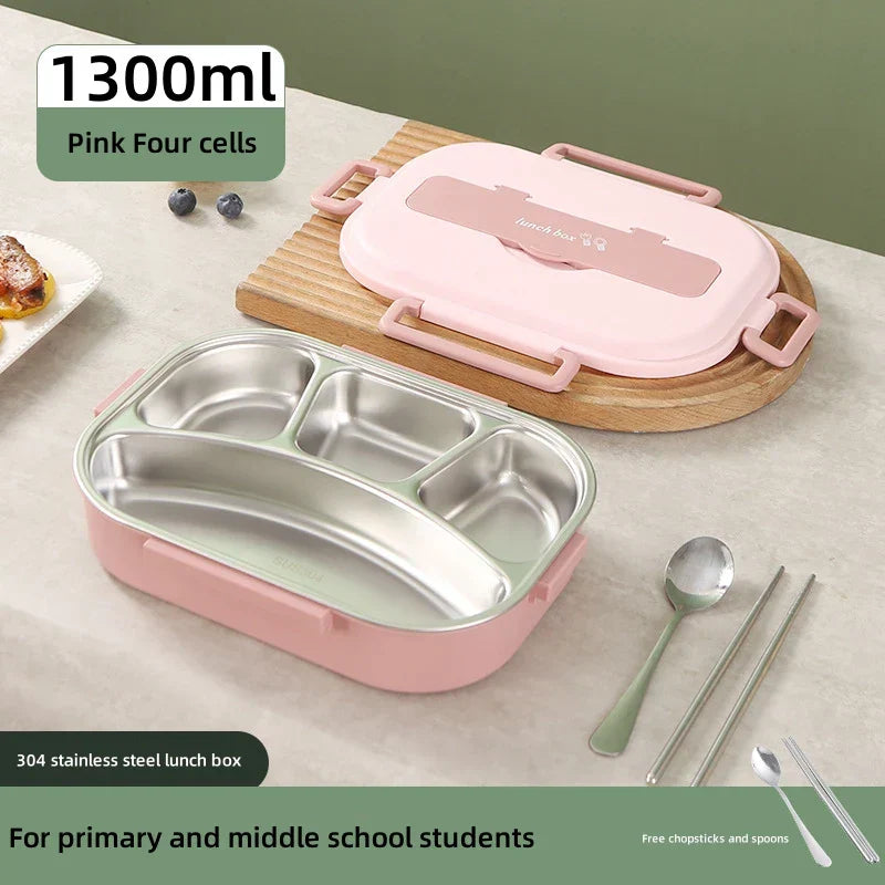DecorBites™ Insulated Bento Lunch Box Set with Cutlery, Portable Food Storage