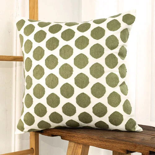 DecorBites™ Cotton Linen Embroidery Japanese Style Pillowcase 45x45cm