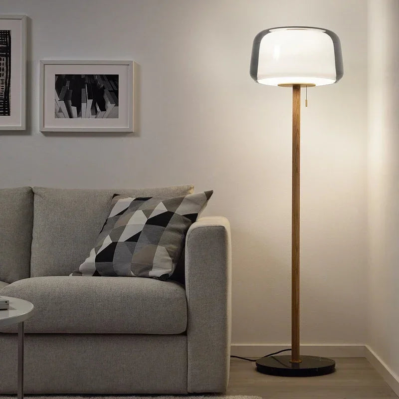 DecorBites™ Glass Floor Lamp: Simple Nordic Sofa Atmosphere with Decorative Lighting for Living Room