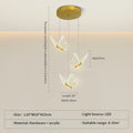 Modern Gold Butterfly 3-Light Metal Pendant Light
