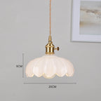 Vintage Shanghai Glass Pendant Light in Green or White