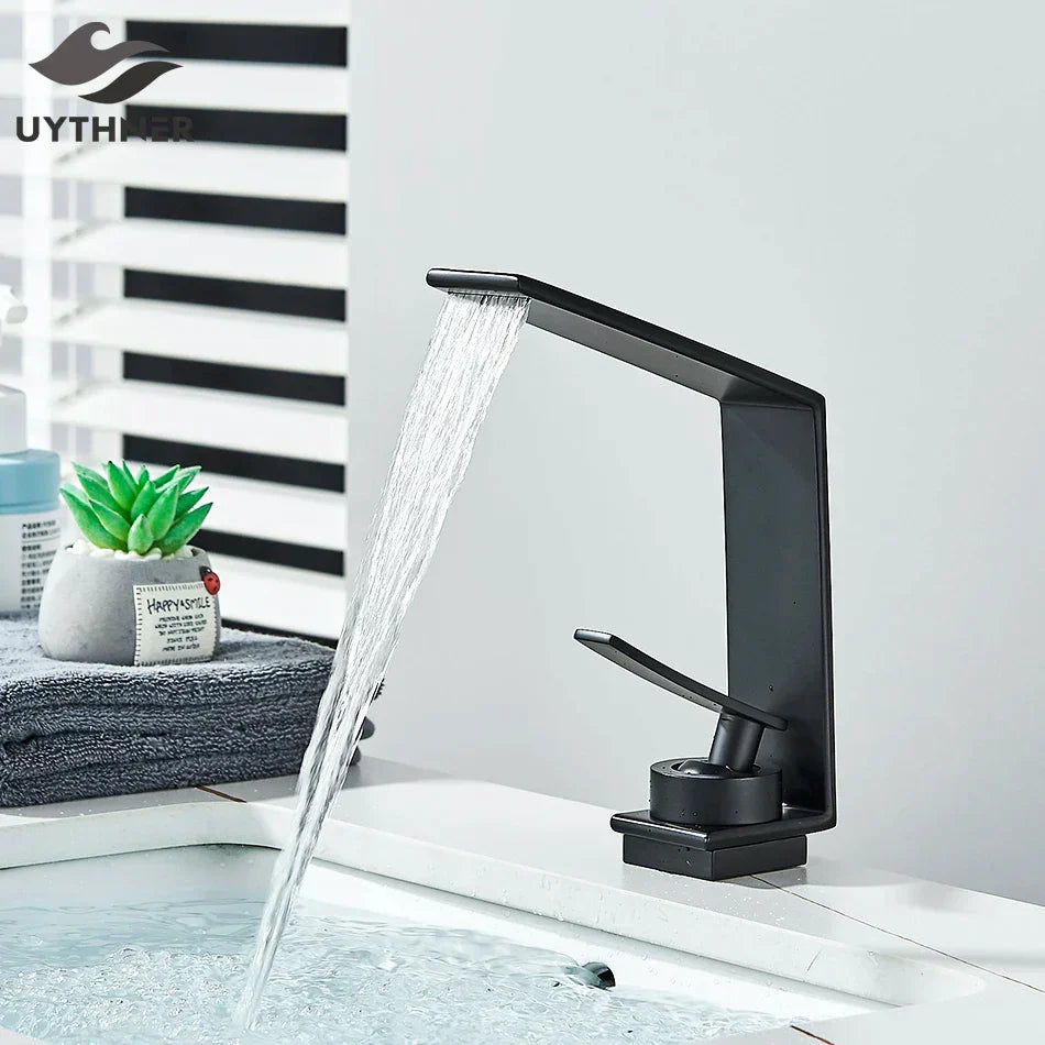 DecorBites™ Basin Faucet: Modern Single Hole Mixer Tap for Bathroom Washbasin - Hot and Cold Water