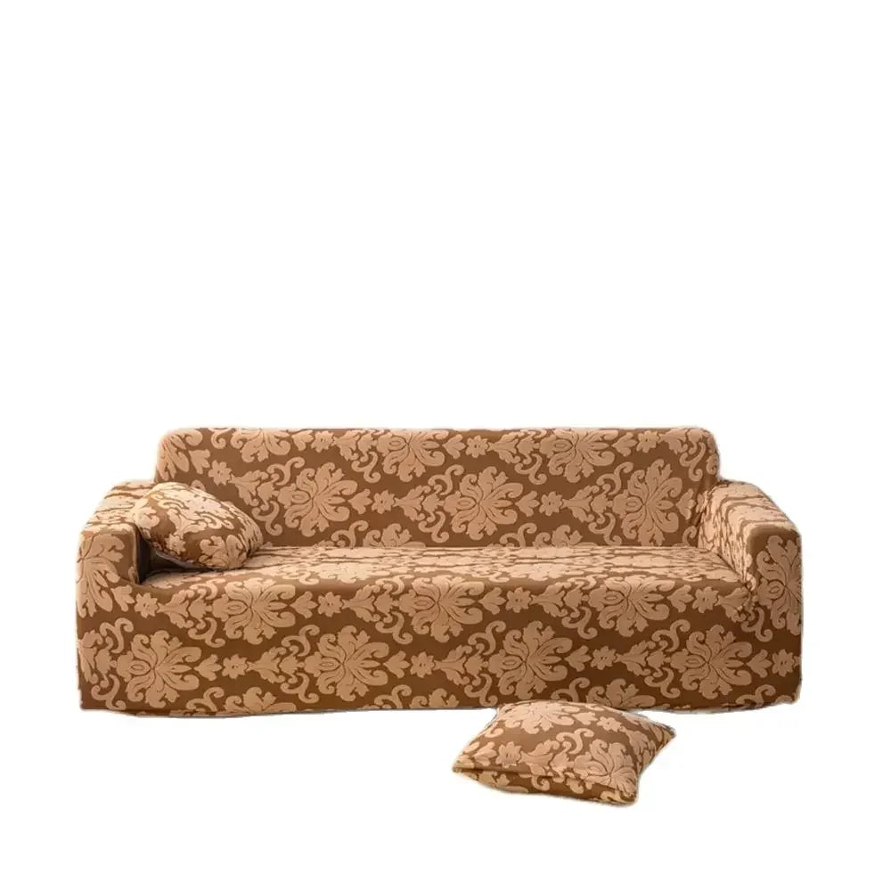 DecorBites™ 3D Solid Embossed Thick Sofa Cover Slipcovers - Spandex Stretch Couch Case