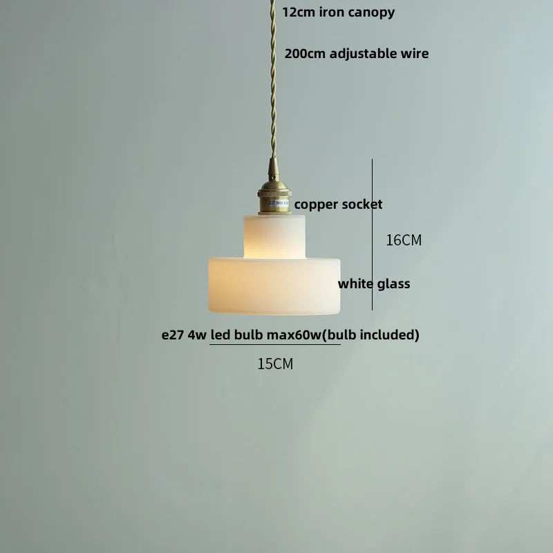 مصباح قلادة LED نحاسي زجاجي شفاف من DecorBites™ لديكور المنزل والإضاءة