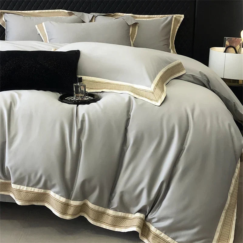 DecorBites™ 1000TC Luxury Embroidery Bedding Set - Full/Queen/King 4Pcs