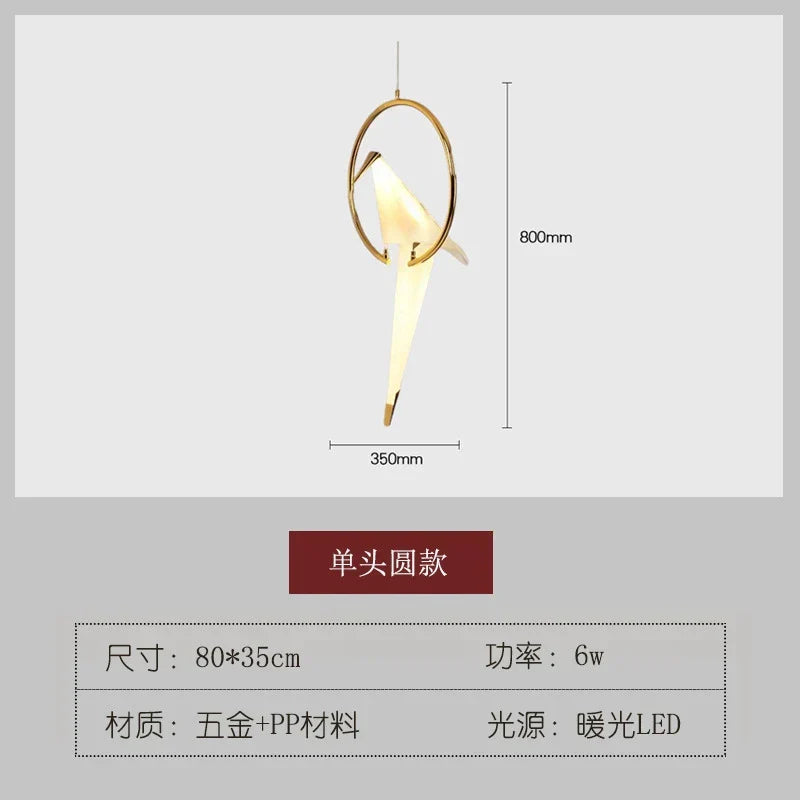 DecorBites™ Bird Design LED Hanging Chandelier for Dining and Living Spaces