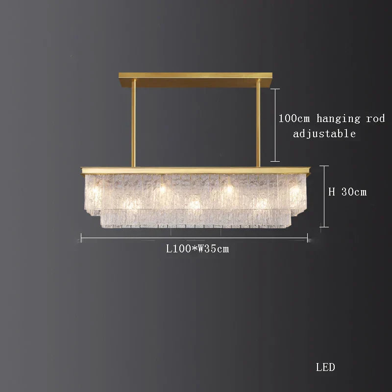 DecorBites™ Crystal LED Chandelier: Minimalist Luxury Lighting for Dinning Table