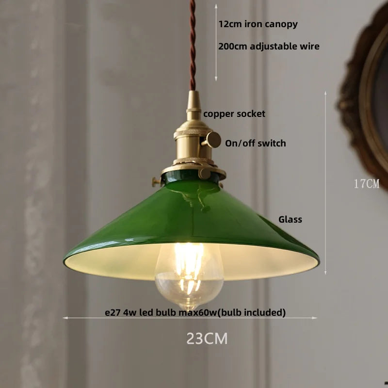 مصباح معلق DecorBites™ LED زجاجي أخضر قابل للتعديل - إضاءة معلقة عصرية على الطراز الاسكندنافي