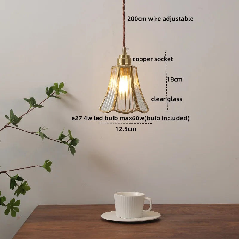 DecorBites™ مصابيح قلادة LED زجاجية خضراء مصباح معلق حديث ديكور منزلي