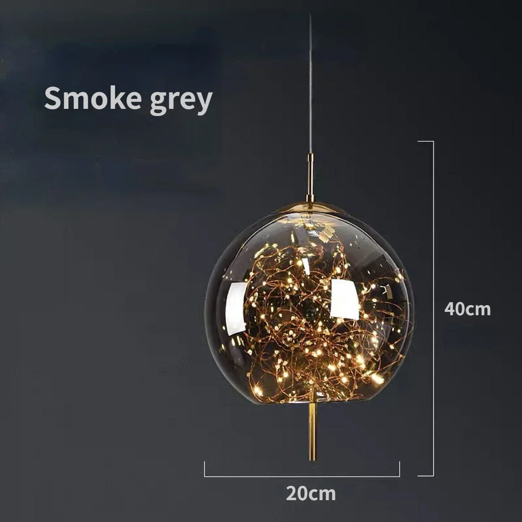 DecorBites™ مصابيح قلادة زجاجية: ثريا سقف LED عصرية لغرفة النوم والحمام