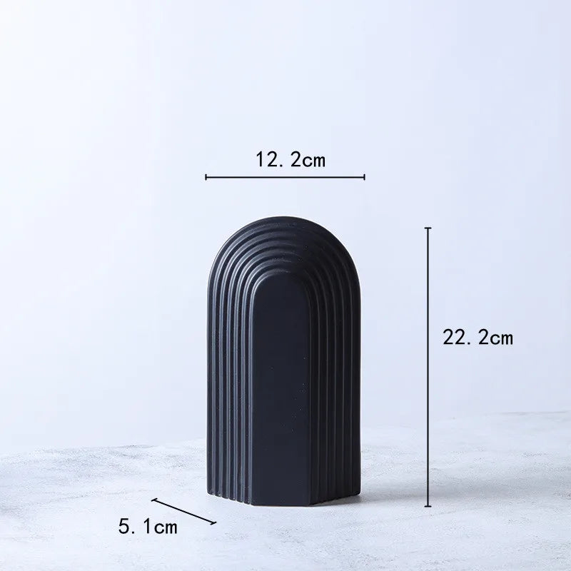 DecorBites™ Geometric Ceramic Semicircular Arch Decor Figurines Home Decor Accessories