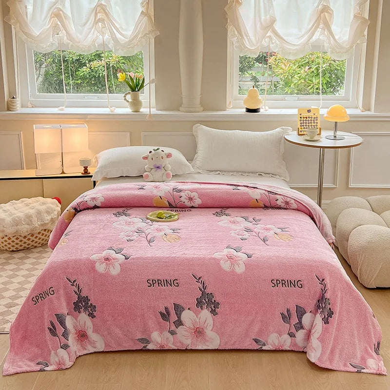 DecorBites™ Dinosaur Patterns Snowflake Velvet Blanket in Various Sizes for Home/Office