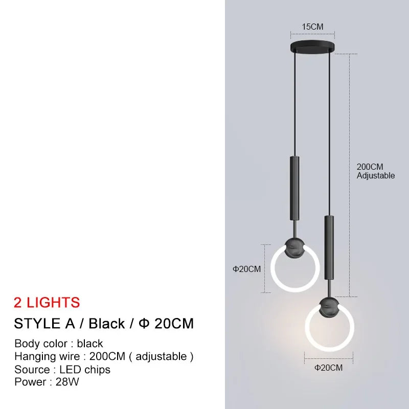 Nordic Gold Linear LED Pendant Light