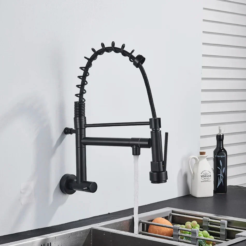 DecorBites™ Dual Spout Kitchen Faucet Swivel Wall Mount 360 Rotation Cold Water Tap