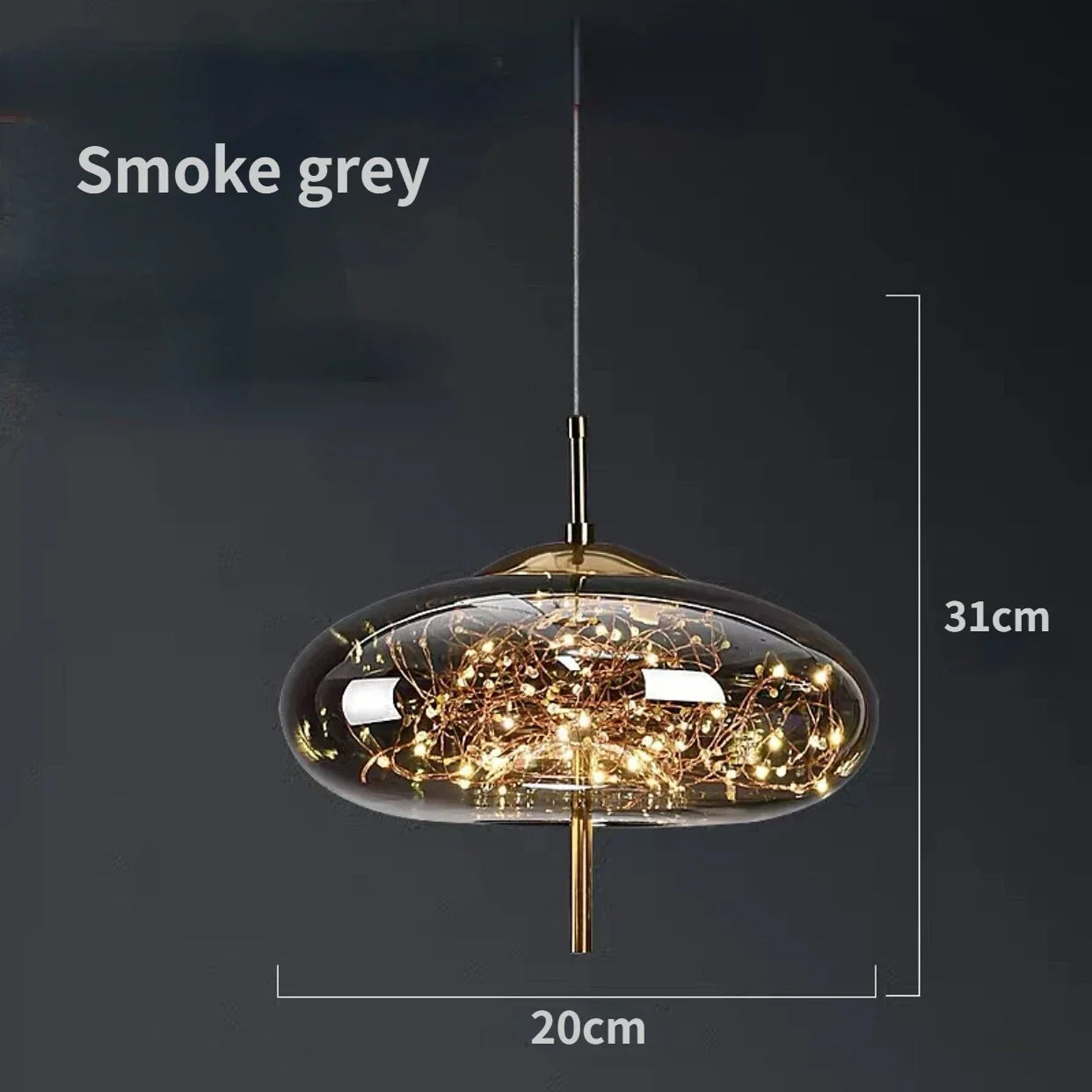 DecorBites™ مصابيح قلادة زجاجية: ثريا سقف LED عصرية لغرفة النوم والحمام