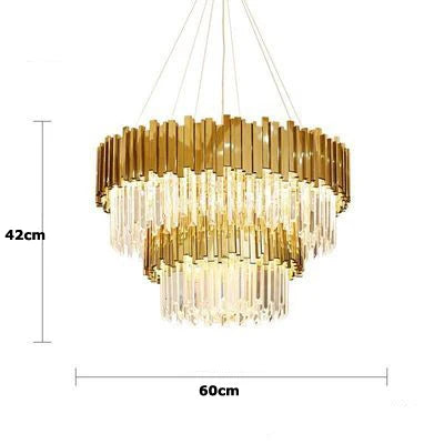 إضاءة ثريا LED كريستال بيضاوية DecorBites™ لغرفة الطعام
