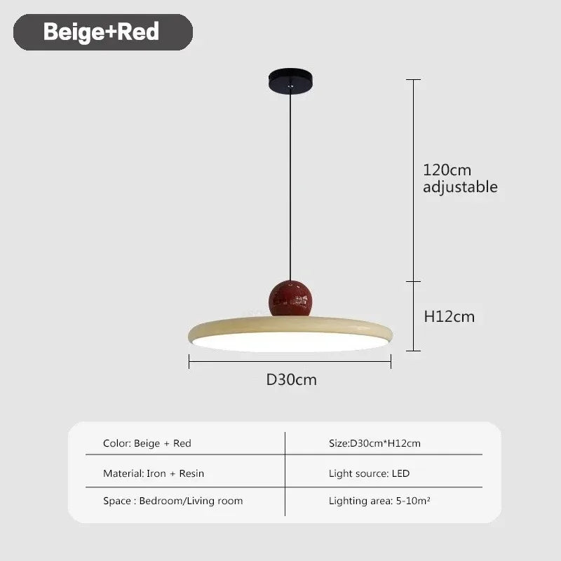ثريا ديكور بايتس™ LED بتصميم حديد كريمي لغرفة النوم وغرفة المعيشة